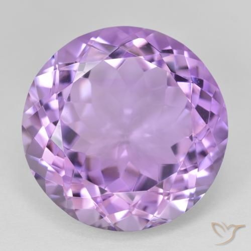 25.66ct Натуральный Средний фиолетовый Аметист, Круглый, Чистота VVS