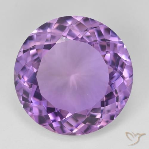 24.81ct Натуральный Темно-фиолетовый Аметист, Круглый, Чистота VVS
