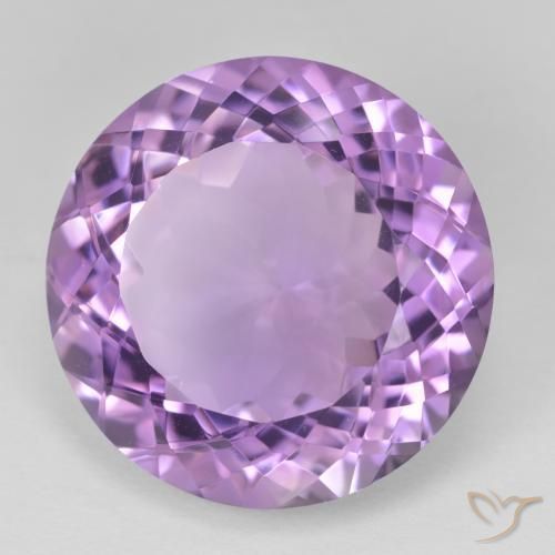 25.45 карата, натуральный Medium Light Purplish-Violet Аметист, Круглый, Чистота VVS