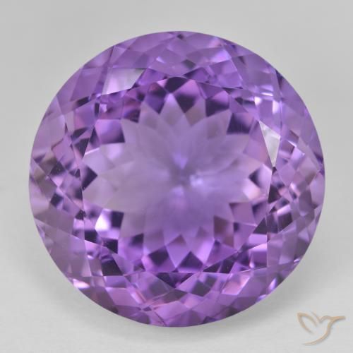 29.03ct Натуральный Темно-фиолетовый Аметист, Круглый, Чистота VVS