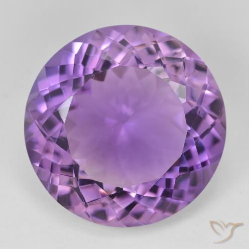 23.46ct Натуральный Medium Light Purplish-Violet Аметист, Круглый, Чистота VVS