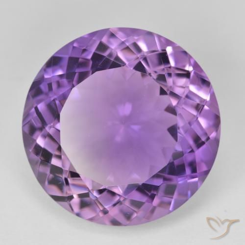 23.46 карата, натуральный Medium Light Purplish-Violet Аметист, Круглый, Чистота VVS