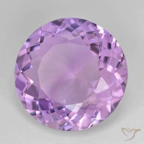 22.72 карата, натуральный Medium Light Purplish-Violet Аметист, Круглый, Чистота VVS
