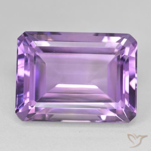 24.08ct Натуральный Интенсивный фиолетовый Аметист, Изумрудная огранка, VVS-VS