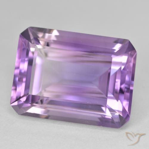 23.51ct Натуральный Средний пурпурно-фиолетовый Аметист, Изумрудная огранка, VVS-VS