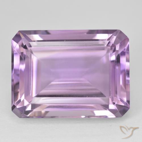 24.54ct Натуральный Средний розовый фиолетовый Аметист, Изумрудная огранка, Чистота VVS