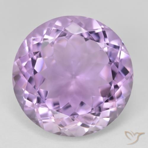 26.13ct Натуральный Розовато-фиолетовый Аметист, Круглый, Чистота VVS