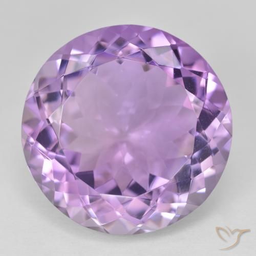 25.75ct Натуральный Розовато-фиолетовый Аметист, Круглый, Чистота VVS