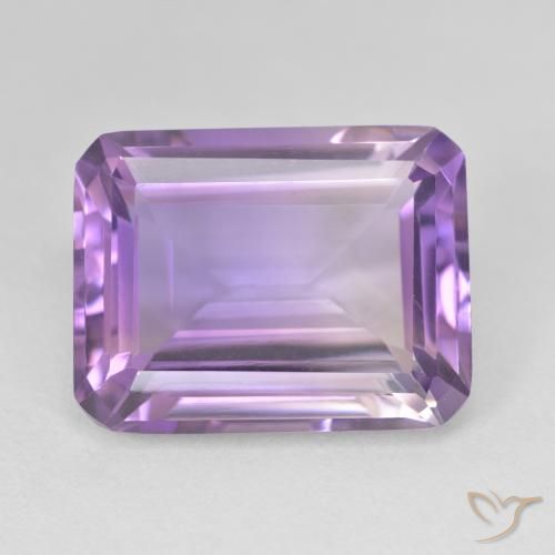 16.89ct Натуральный Средний фиолетовый Аметист, Изумрудная огранка, VVS-VS