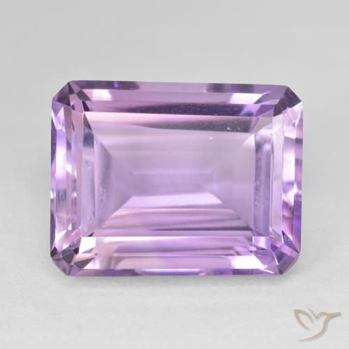 19.33ct Натуральный Средний фиолетовый Аметист, Изумрудная огранка, VVS-VS