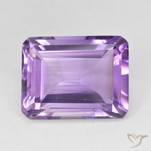 17.75ct Натуральный Средний фиолетовый Аметист, Изумрудная огранка, VVS-VS