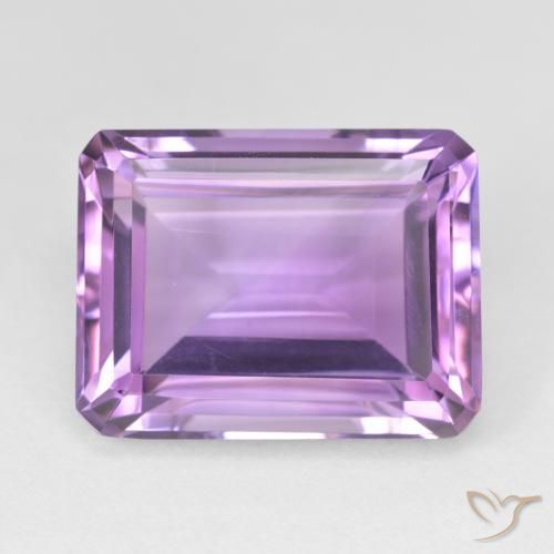 19.33ct Натуральный Средний розовый фиолетовый Аметист, Изумрудная огранка, VVS-VS