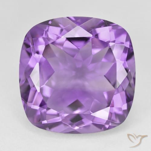 23.74ct Натуральный Ярко-фиолетовый Аметист, Подушка, Чистота VVS