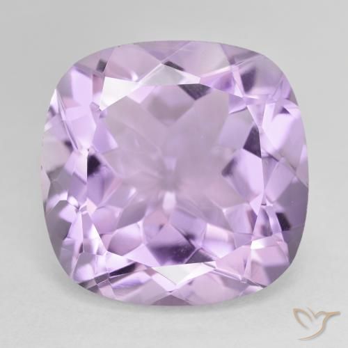 20.37ct Натуральный Светло-розовато-фиолетовый Аметист, Подушка, Чистота VVS