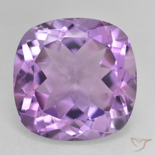 14.83ct Натуральный Пурпурно-фиолетовый Аметист, Подушка, Чистота VVS