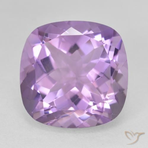 12.45ct Натуральный Средний фиолетовый Аметист, Подушка, Чистота VVS