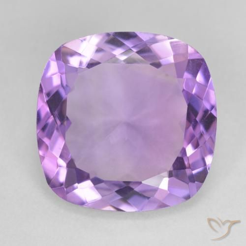 10.76ct Натуральный Средний фиолетовый Аметист, Подушка, Чистота VVS