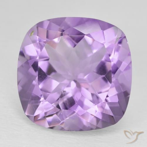 12.55ct Натуральный Средний фиолетовый Аметист, Подушка, Чистота VS