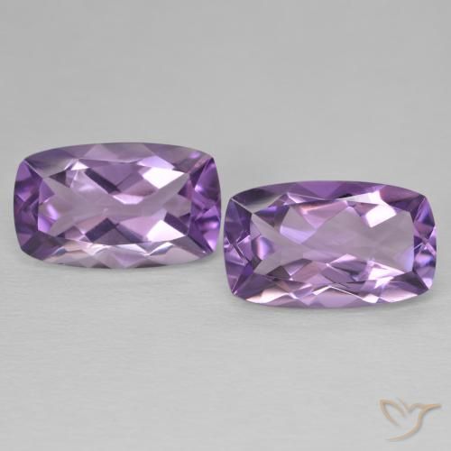 11.98ctw Натуральный Medium Light Purplish-Violet Аметист, Подушка, Чистота VVS