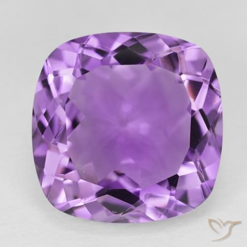 21.27ct Натуральный Пурпурно-фиолетовый Аметист, Подушка, VVS-VS