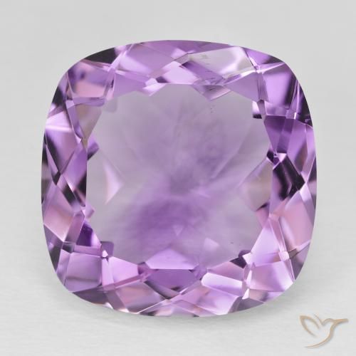 20.53ct Натуральный Medium Light Purplish-Violet Аметист, Подушка, Чистота VS
