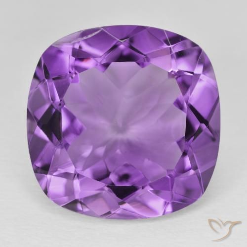 19.52ct Натуральный Средний пурпурно-фиолетовый Аметист, Подушка, Чистота VS