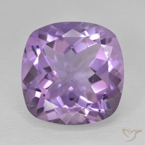 12.47ct Натуральный Средний фиолетовый Аметист, Подушка, Чистота VVS
