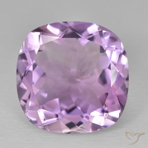 13.67ct Натуральный Розовато-фиолетовый Аметист, Подушка, Чистота VVS