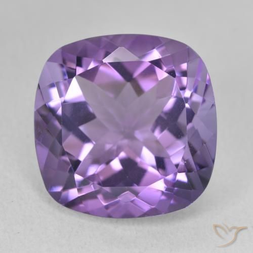 12.70ct Натуральный Интенсивный фиолетовый Аметист, Подушка, Чистота VVS