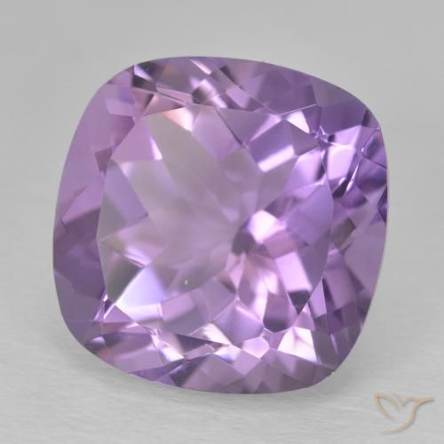 12.54 карата, натуральный Medium Light Purplish-Violet Аметист, Подушка, VVS-VS