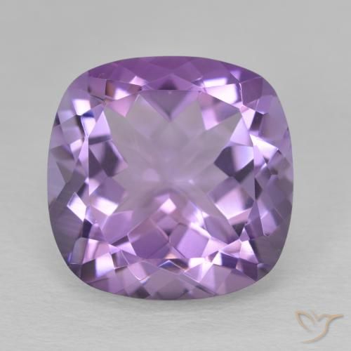 12.31ct Натуральный Средний фиолетовый Аметист, Подушка, Чистота VVS