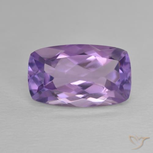 6.12ct Натуральный Средний фиолетовый Аметист, Подушка, Чистота VVS