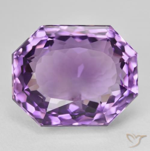 26.95ct Натуральный Пурпурно-фиолетовый Аметист, Изумрудная огранка, Чистота VVS