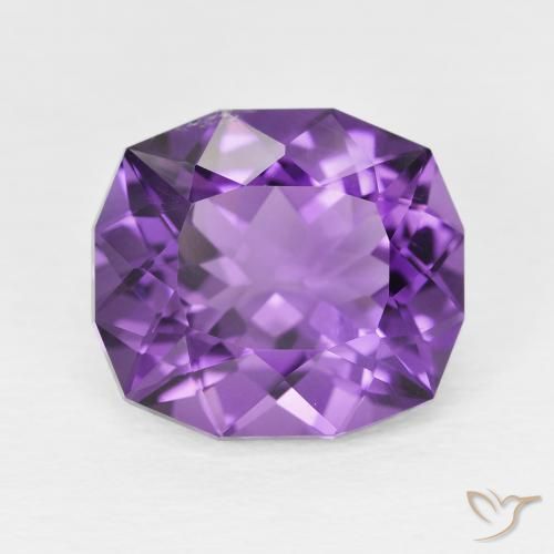6.08ct Натуральный Интенсивный фиолетовый Аметист, причудливая, Чистота VS