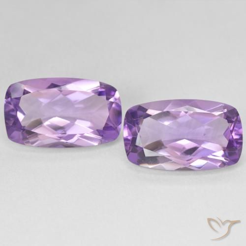 11.50ctw Натуральный Medium Light Purplish-Violet Аметист, Подушка, Чистота VS
