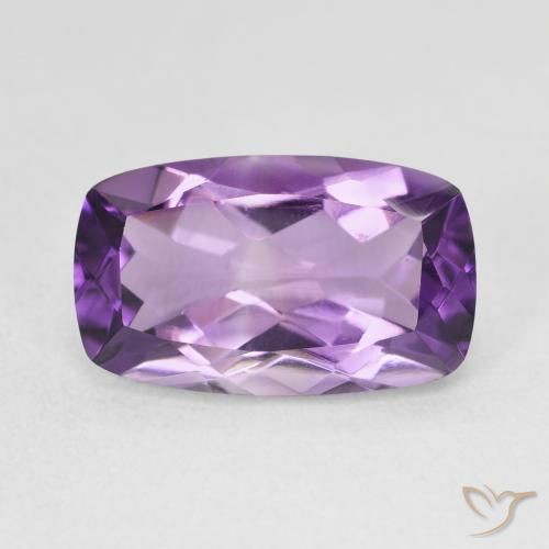 5.73ct Натуральный Светло-средний фиолетовый Аметист, Подушка, Чистота VVS