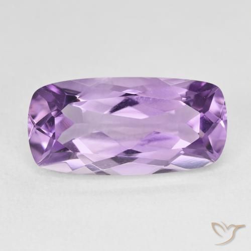 7.55ct Натуральный Светло-средний фиолетовый Аметист, Подушка, Чистота VVS