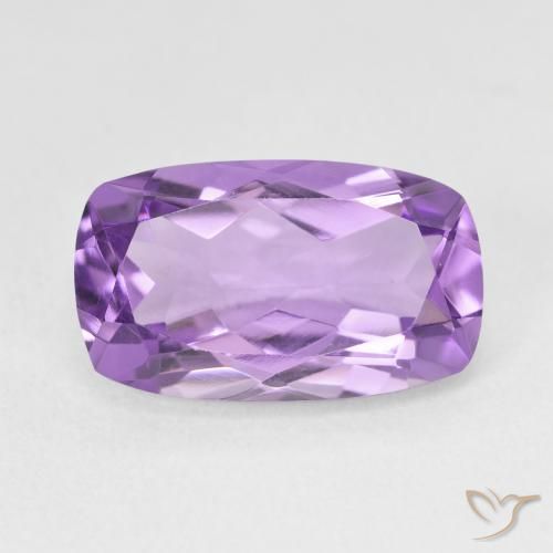 5.68ct Натуральный Средний фиолетовый Аметист, Подушка, Чистота VVS