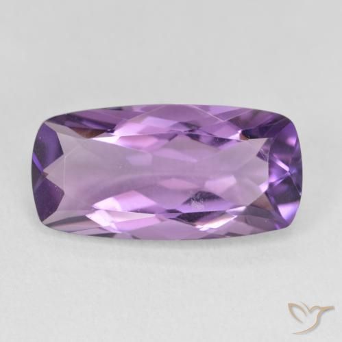 6.55ct Натуральный Пурпурно-фиолетовый Аметист, Подушка, VVS-VS