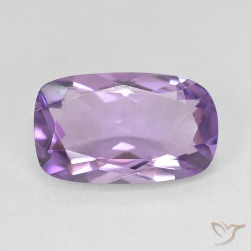 5.17ct Натуральный Medium Light Purplish-Violet Аметист, Подушка, VVS-VS
