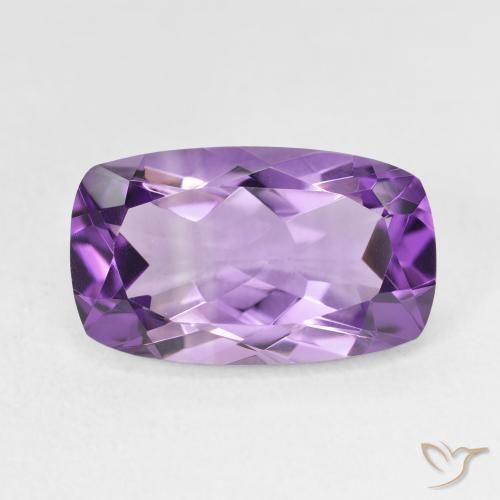 5.64ct Натуральный Пурпурно-фиолетовый Аметист, Подушка, Чистота VVS