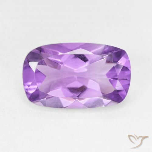 4.98ct Натуральный Пурпурно-фиолетовый Аметист, Подушка, Чистота VS