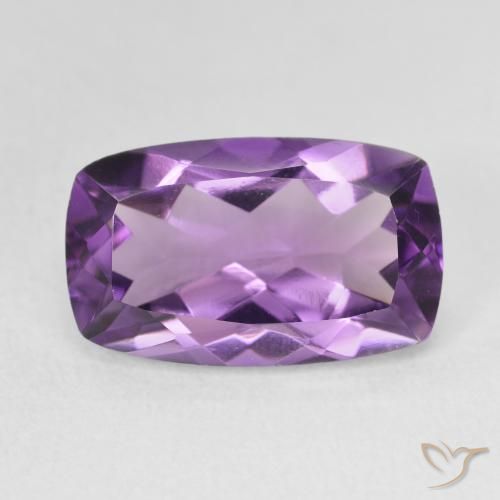 5.82ct Натуральный Баклажан Фиолетовый Аметист, Подушка, Чистота VVS