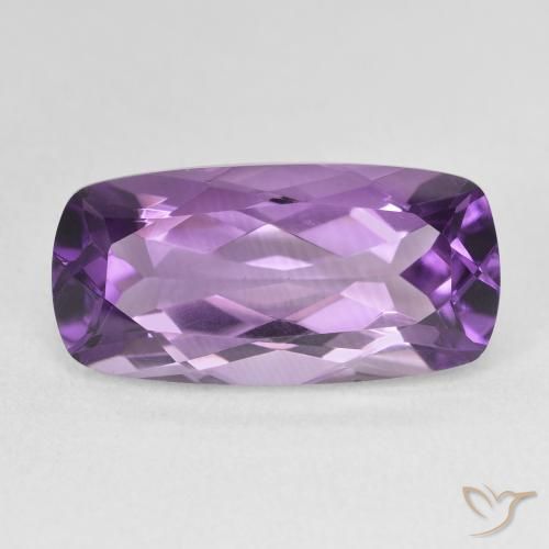 7.81ct Натуральный Средний фиолетовый Аметист, Подушка, Чистота VVS