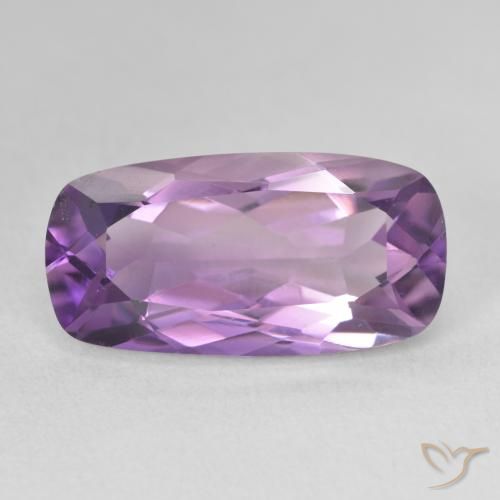 7.53ct Натуральный Светло-средний фиолетовый Аметист, Подушка, Чистота VVS