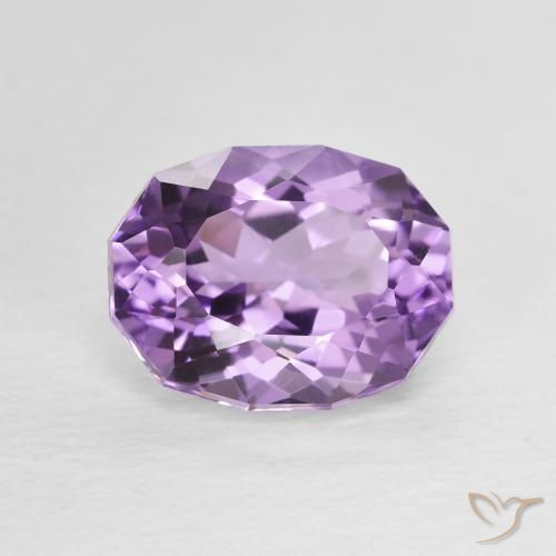 3.04ct Натуральный Medium Light Purplish-Violet Аметист, Овал, Чистота VVS