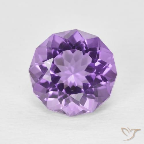 2.64ct Натуральный Темно-фиолетовый Аметист, Круглый, VVS-VS