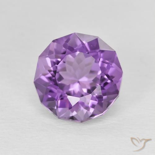 2.55ct Натуральный Medium Dark-Violet Аметист, Круглый, Чистота VVS