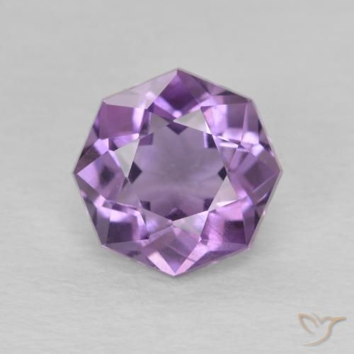 1.55ct Натуральный Средний фиолетовый Аметист, Изумрудная огранка, VS-SI
