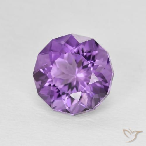 2.37 карата, натуральный Medium Light Purplish-Violet Аметист, Круглый, VVS-VS